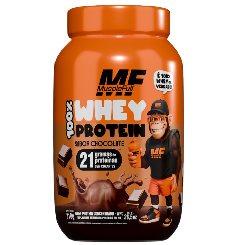 Whey Protein 100% Sabor Chocolate 810g Muscle Full