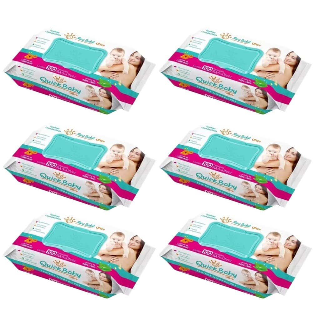 KIT Toalha Umedecida Meu Bebê Ultra 600 unidades