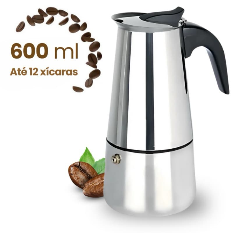 Cafeteira Italiana Aço Inox 4/6/9Xícaras Café Expresso