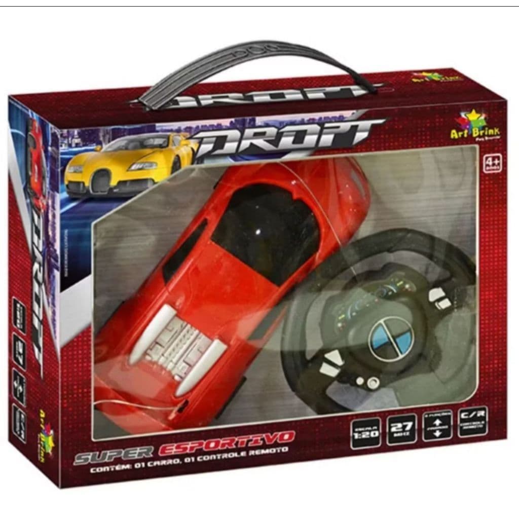 Carrinho de Controle Remoto Infantil – Carro Esportivo com Controle Volante