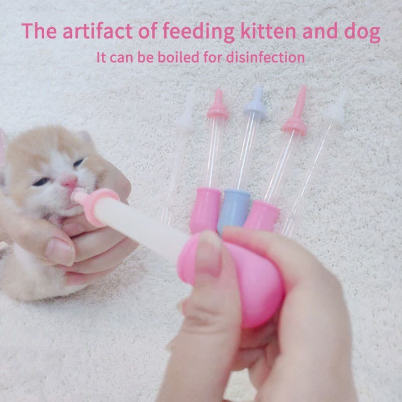 Conjunto de mamadeiras para filhotes de cachorro e gato, alimentador de água para bebês de estimação, mamadeira para rec