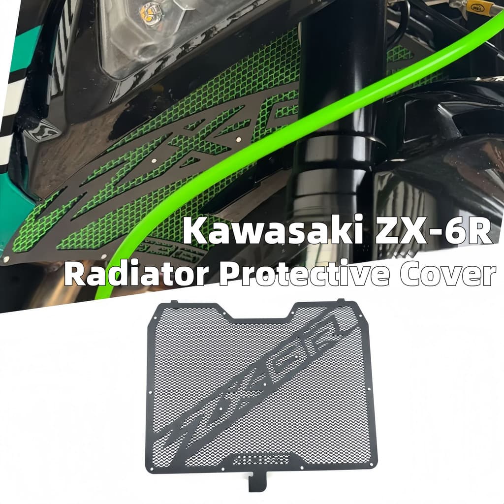 Para Kawasaki ZX-6R 13-26, rede de proteção do radiador da motocicleta, capa protetora do tanque de água, acessórios