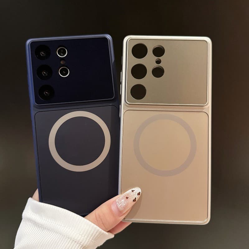 Capa De Telefone De Carregamento Magnético De Vidro Fosco De Alta Qualidade Para Samsung S23 S24 S25 S26 Câmera De Janel