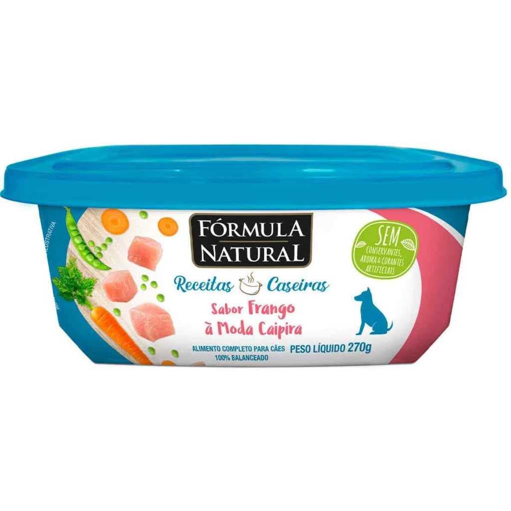 Ração Úmida Receitas Caseiras para cachorros sabor Frango a Moda Caipira 270g - Fórmula Natural