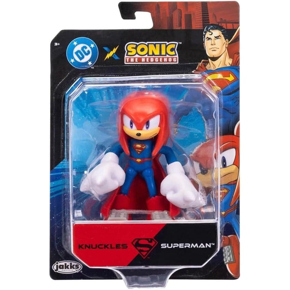 Boneco Sonic DC Knuckles x Superman Figura Articulada 7cm - Sunny