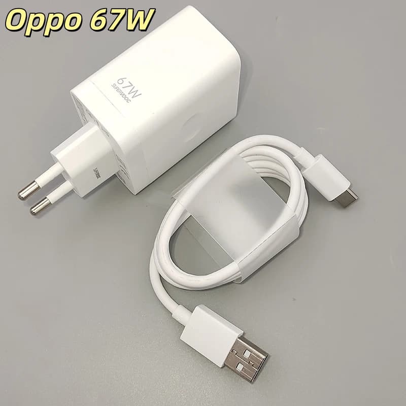 Carregador OPPO 67W Super VOOC Turbo Cabo Tipo C Compatível Reno 11 9 K11 A78 A98 Envio Rápido