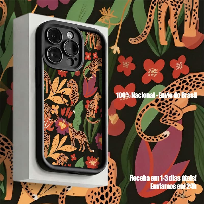 Capinha Capa Para iPhone XR 11 12 13 14 15 16 17 PRO MAX 14 15 16 PLUS Silicone À Prova de Choque leopardo