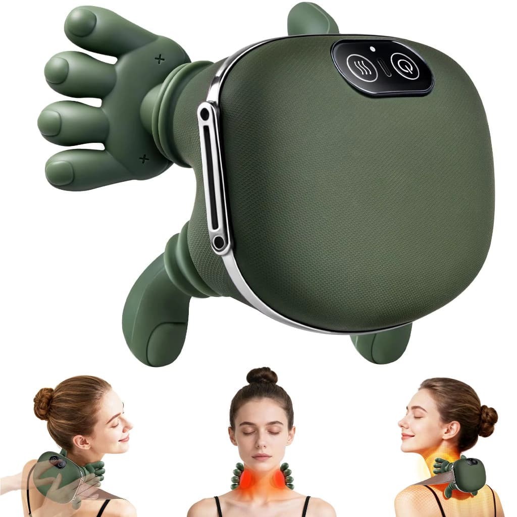 Massegeador de Pescoço 8 Pontos Aquecimento Relaxamento Tensão Ombro Mãos Massagem Alívio Karina