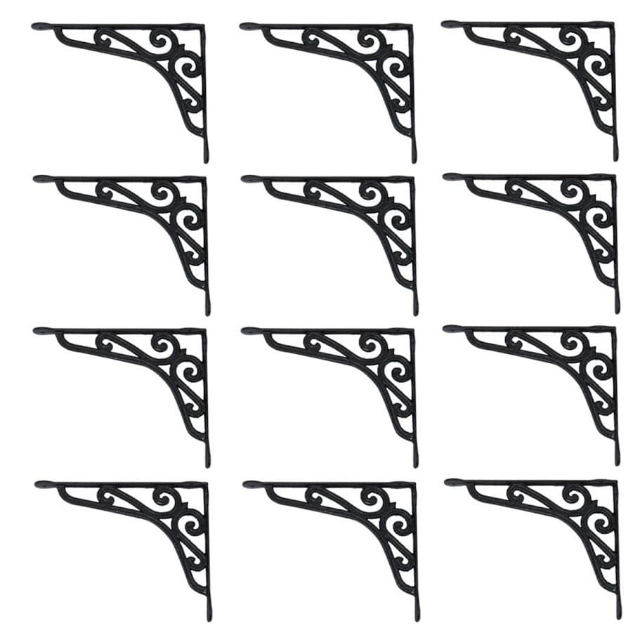 Kit 12 Cantoneiras Preta Suporte Parede Prateleira 25x30cm