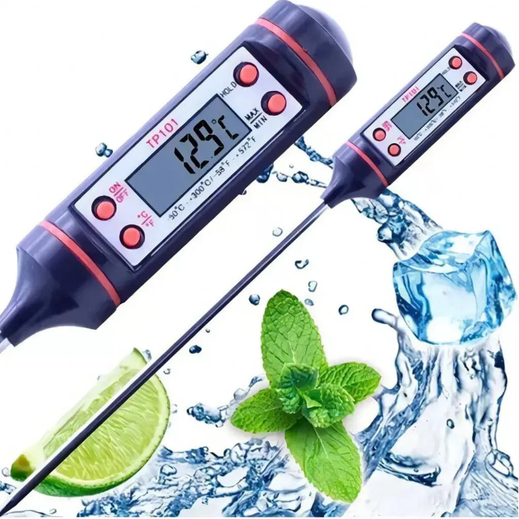 Termômetro Digital Culinário Espeto Alimentos Churrasco Cozinha Leite