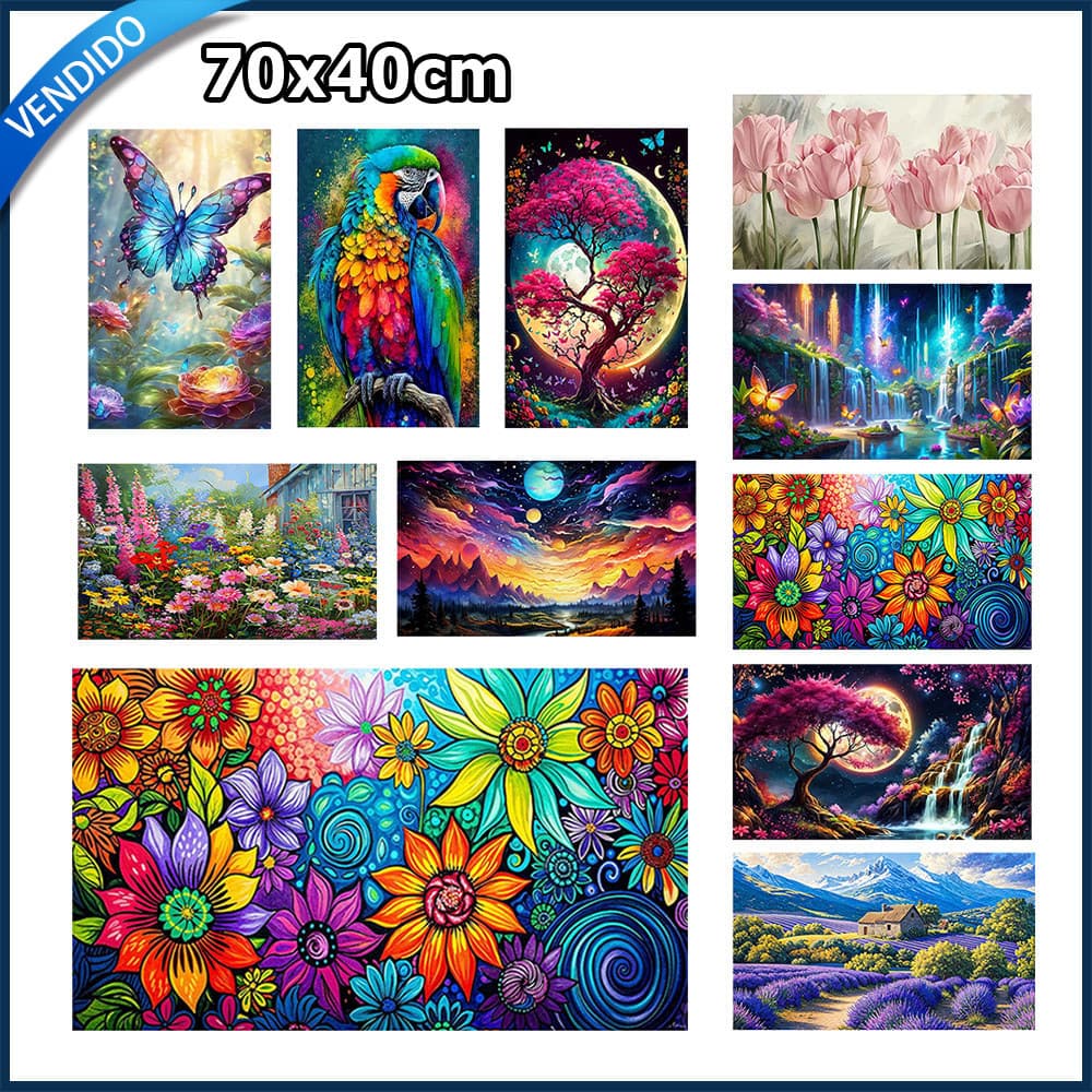 Pintura com diamantes quadrados 5D pintura com pontos de diamantes feita à mão presentes de decoração para casa 70x40cm