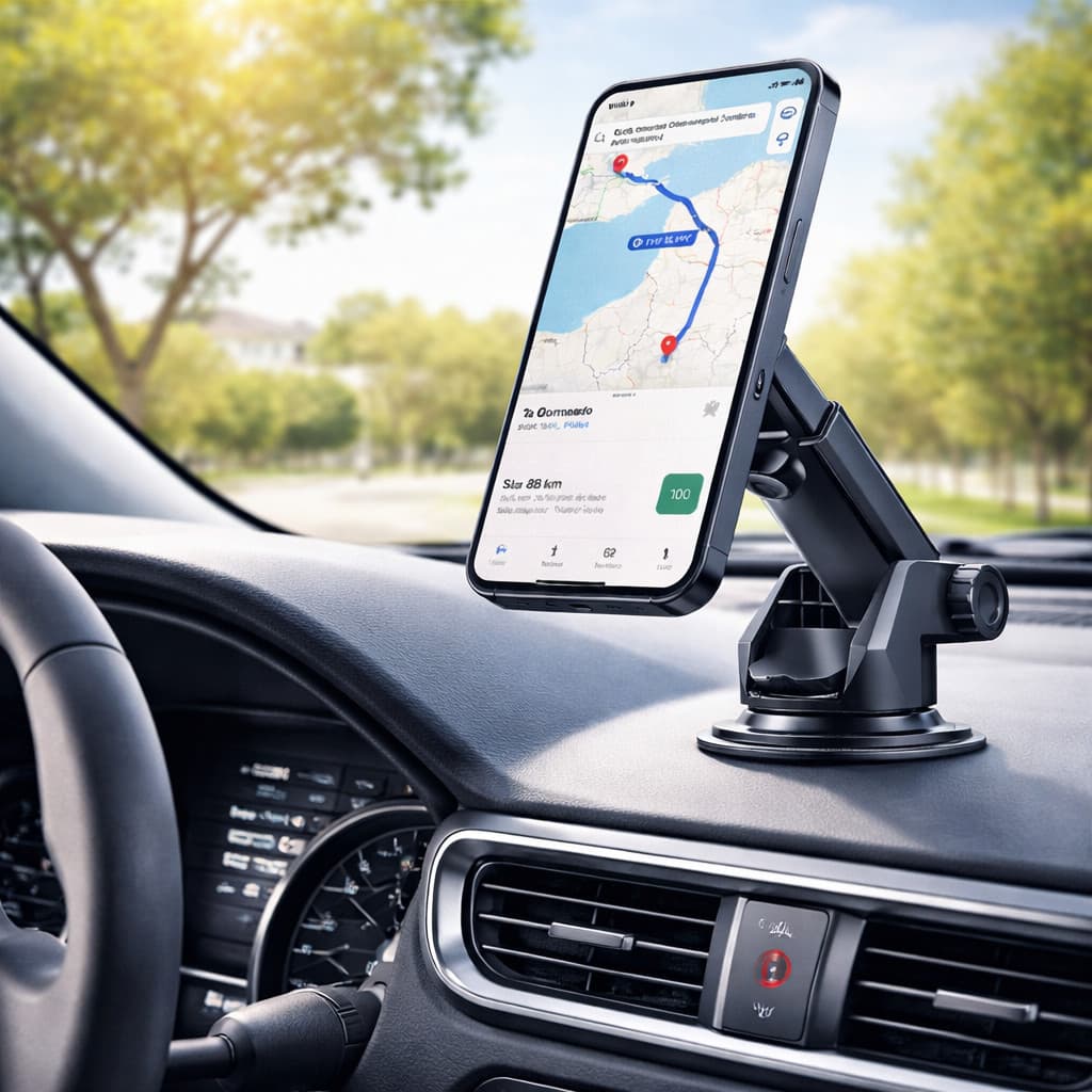Suporte Magnético Veicular para Celular Universal com Ventosa Ajuste de Ângulo para Carro Imã N40 LE-047