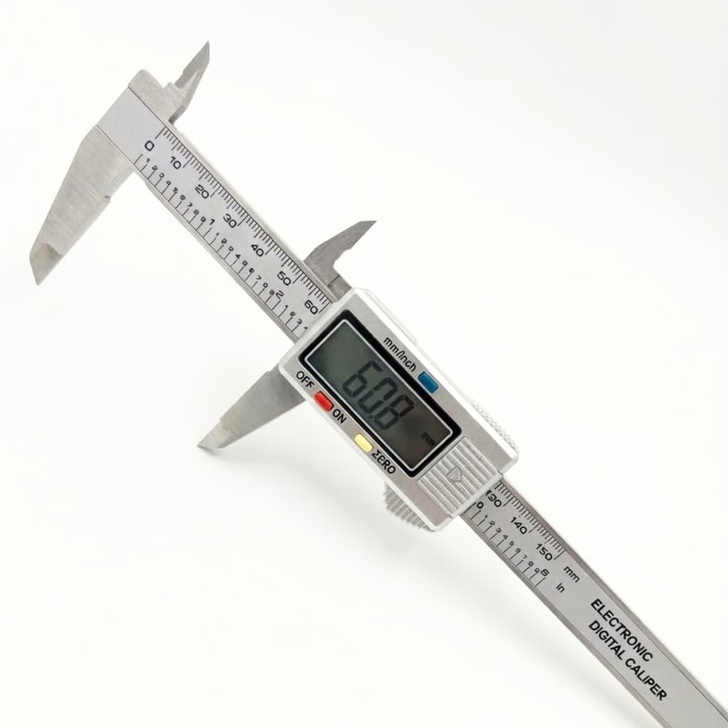 Paquímetro 150mm Profissional – Digital LCD e Mecânico Analógico 0,05mm em Aço Inox e Polipropileno