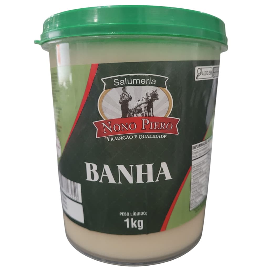 Banha Suína 100% Pura 1 kg - Sem Conservantes