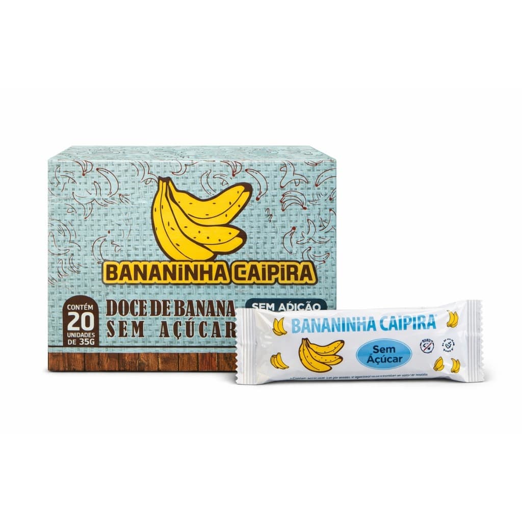 Bananinha Caipira Zero Açúcar Lanche Saudável Saborosa 20un