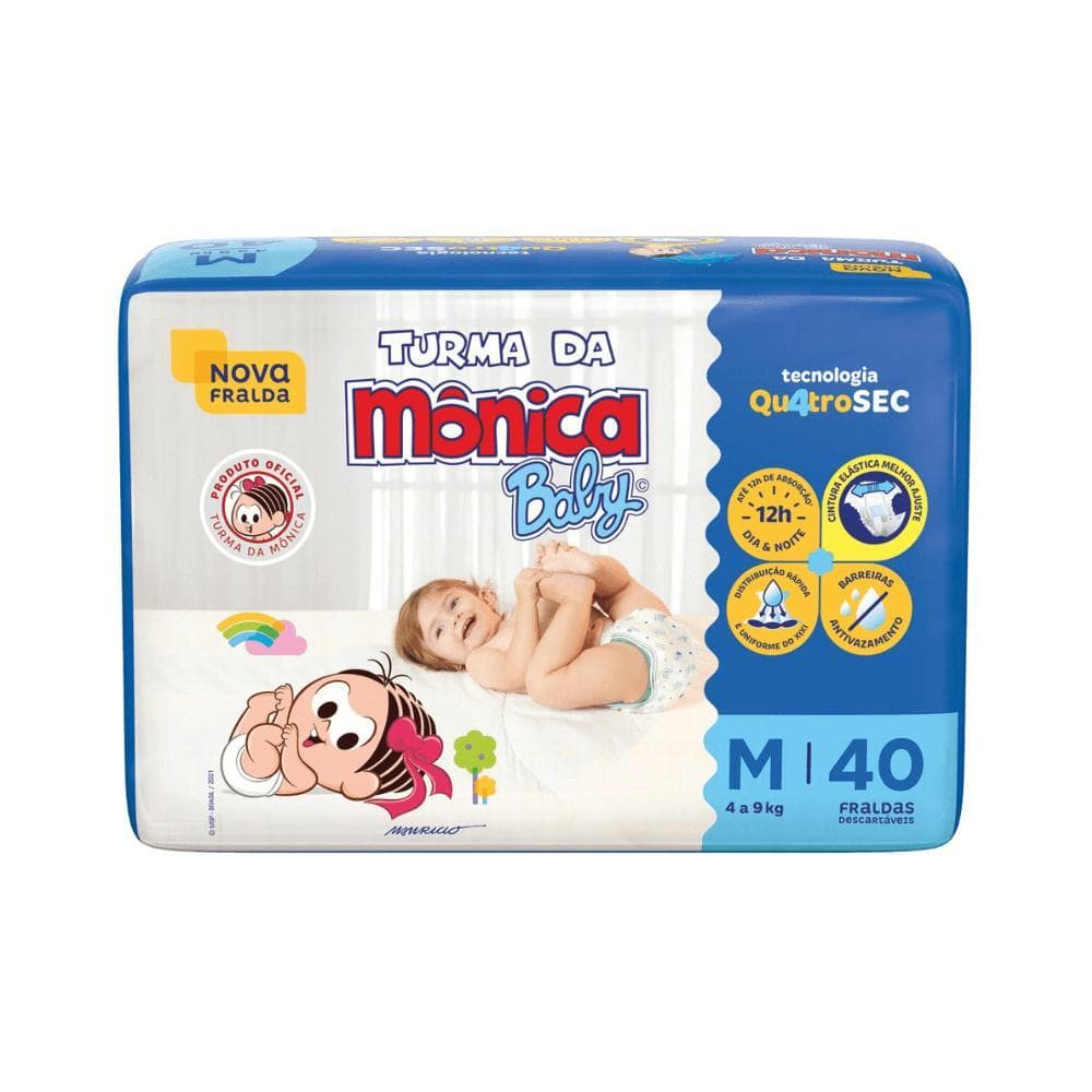 Fralda Turma Da Monica Economica M C/40