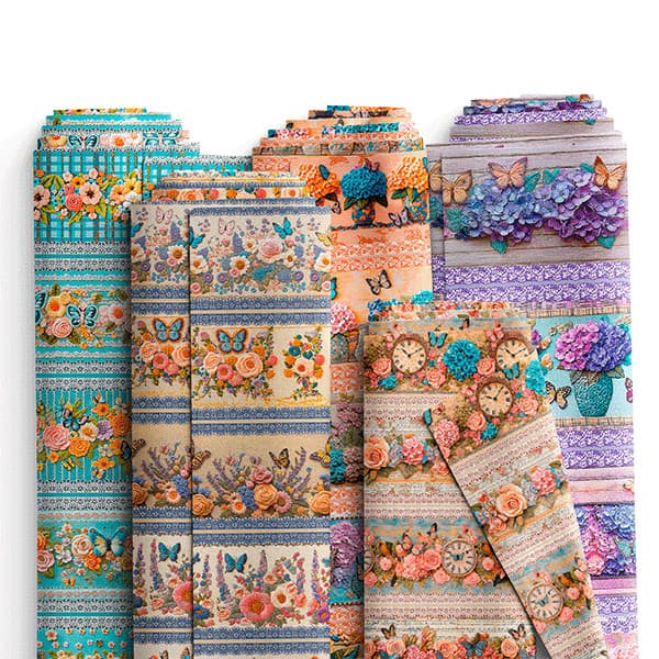 Tecido Tricoline Digital Barrado Borboletas Estampas 100% Algodão Enxoval Patchwork Bolsas Luxo