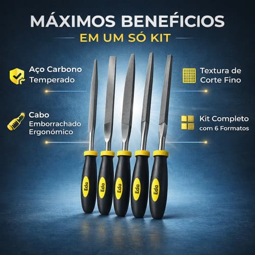 Jogo Lima Agulha 6pç Precisão Afiar Ferramentas Joalheria Kit Completo De Lima Cabo Emborrachado