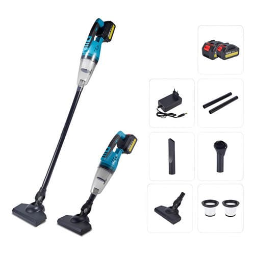 Aspirador de Pó Sem Fio Portátil Vertical 180W 2 em 1 Casa e Carro com 2 Baterias 21V Sucção Potente Bivolt Kelns
