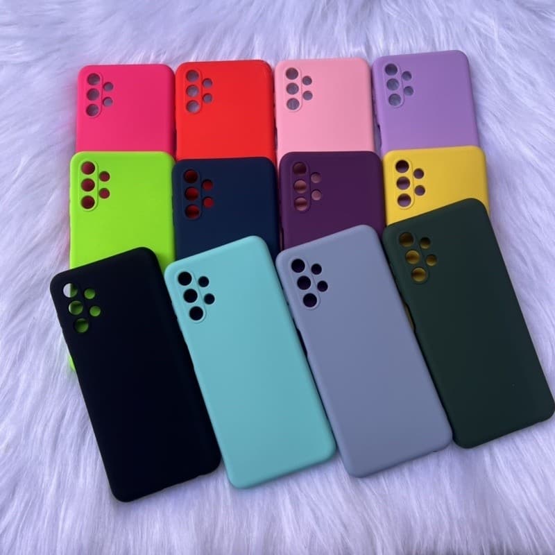 Capa Colorida Pata Samsung S20 S21 S23 S24 FE Silicone Aveludado Capinha