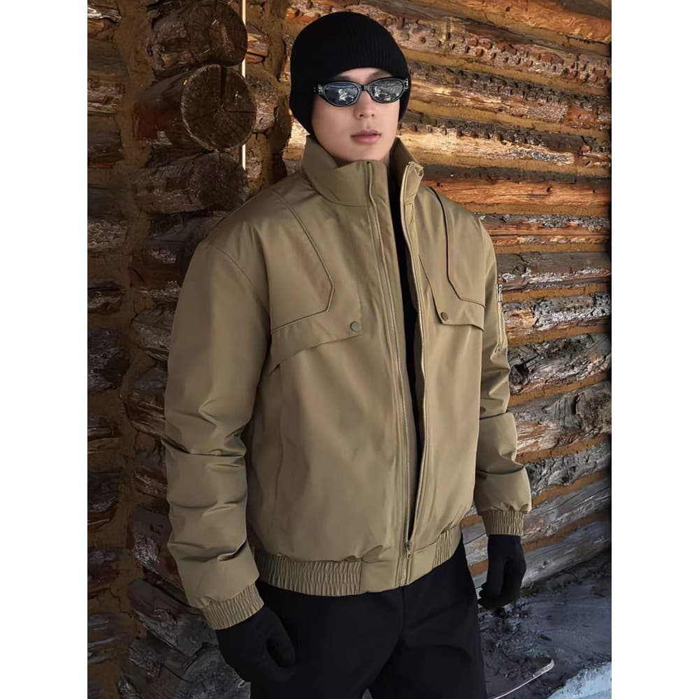 Gola para baixo jaqueta masculina outono inverno 2026 novo estilo na moda engrossado jaqueta quente jaqueta de inverno m