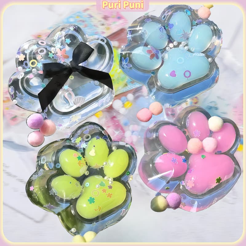 Squishy Brinquedos Sensoriais Slime de Patinha Anti Stress -  Squishy Mochi Transparente Colorido