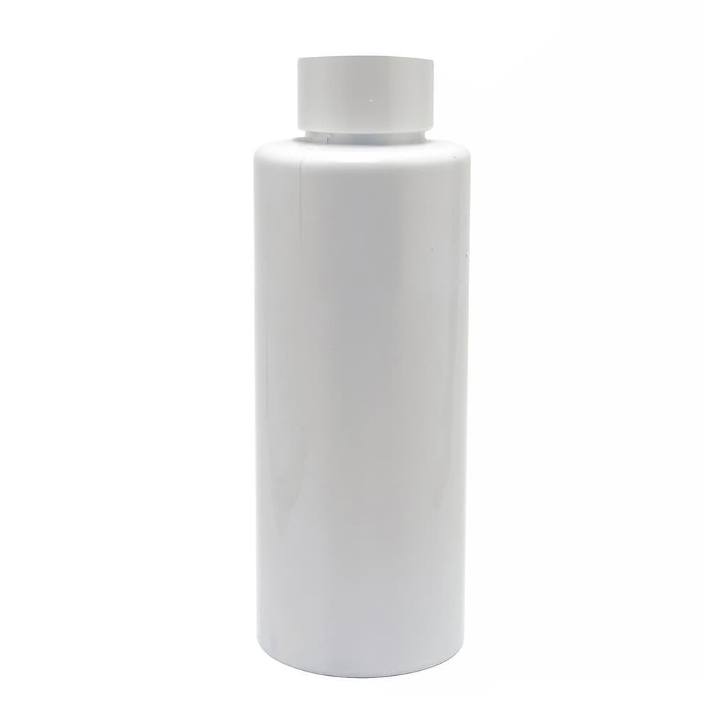 Frascos Plástico Pet 100ml Branco Cil Reto Tampa Fechada Branca para álcool gel, cremes, sabonete líquido e shampoo