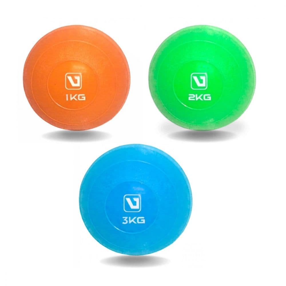 Kit Treino Liveup Bolas de Peso 1kg 2kg 3kg Exercícios