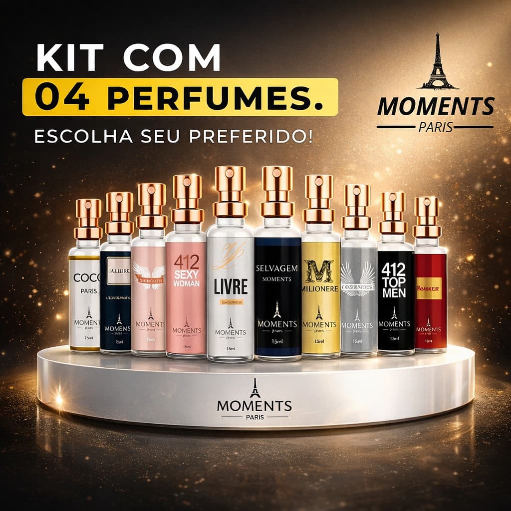 PERFUME IMPORTADO PARFUM MOMENTES PARIS 15ML ALTA QUALIDADE E FIXAÇÃO PERFUME  MASCULINO E FEMININO