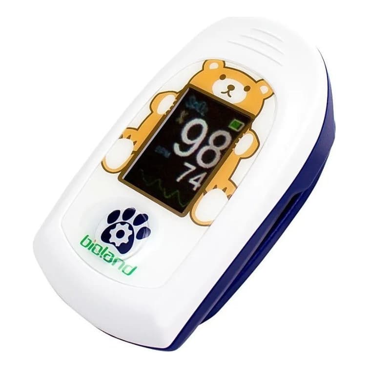 Oximetro de Dedo Infantil Bioland At101c Kids Display Oled Tela Colorida
