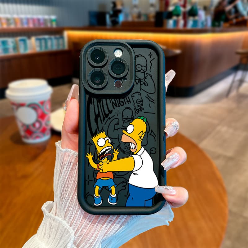 Capa Capinha Simpsons para iPhone Samsung 11 12 13 14 15 16 17 Pro Max Samsung S25 S24 S23 A73 A72