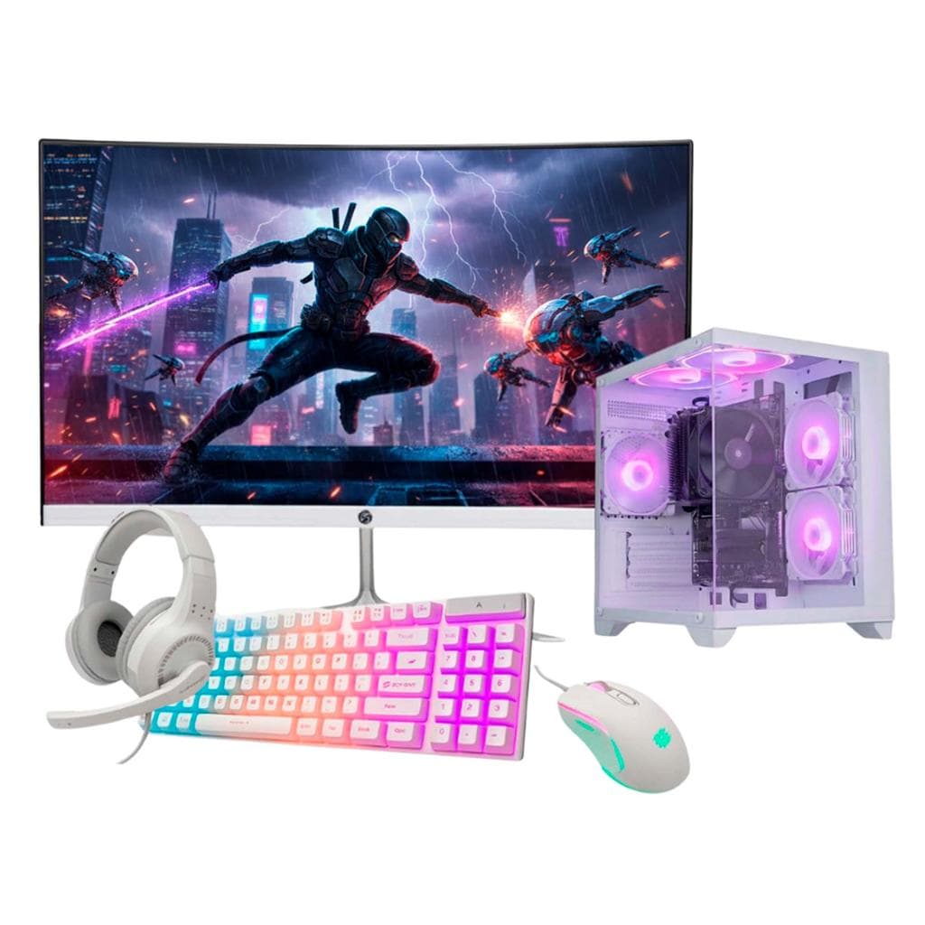 Computador Pc Amd Ryzen 5 2400g 16gb Ram Nvme 512gb Monitor 23 Curvo