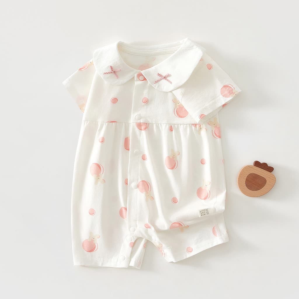 Bebê roupas de bebê recém-nascido verão fino manga curta macacão bebê menina roupas de verão bonito princesa doce macacã