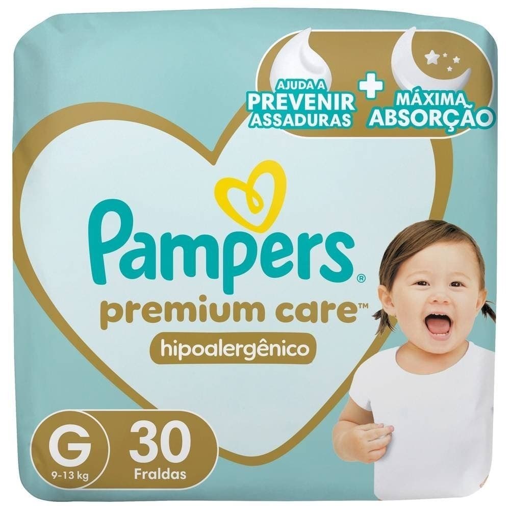 Fraldas Pampers Premium Care G 30 Unidades