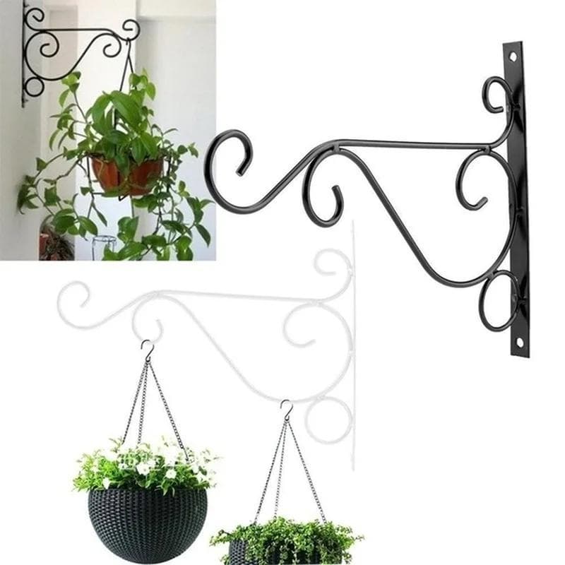 1 peça de ferro parede pendurado flor suporte parede planta verde pendurado gancho prateleira decorativa