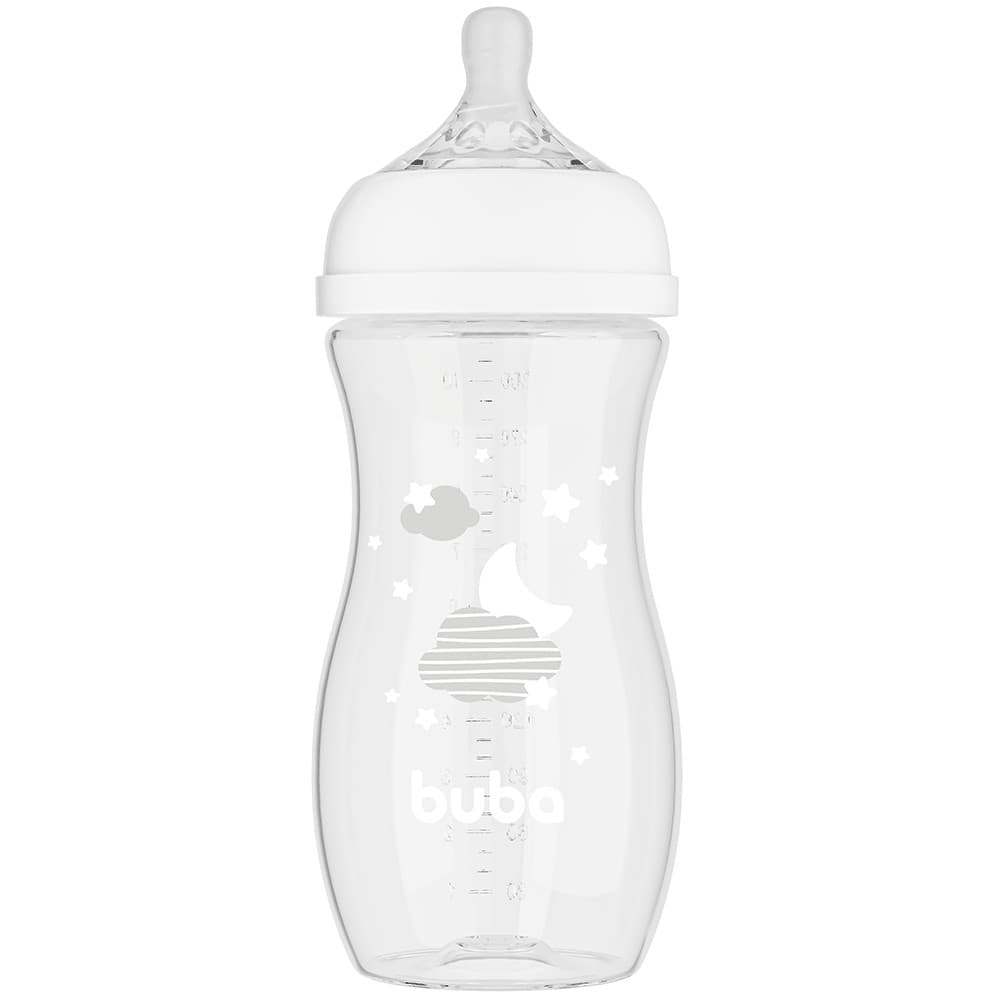 Mamadeira Buba Easy Flow Nuvem Branca 330 ml  - Menino Menina 4+ - Unisex