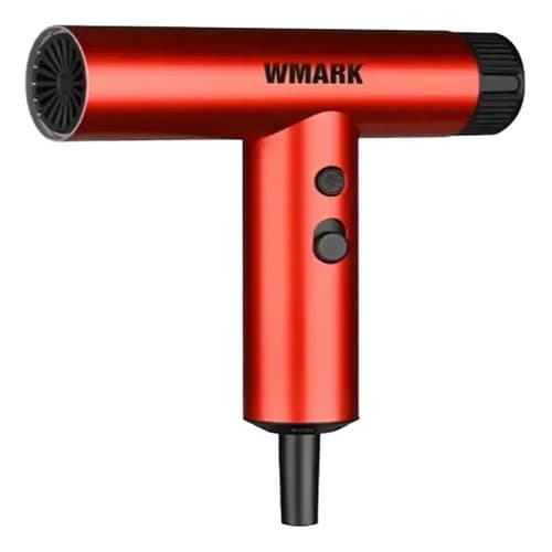 Mini Secador De Cabelo Wmark Ng9122 Vermelho Bolsa Portatil Alta Velocidade Motor Brushless 105000 Rpm Profissional