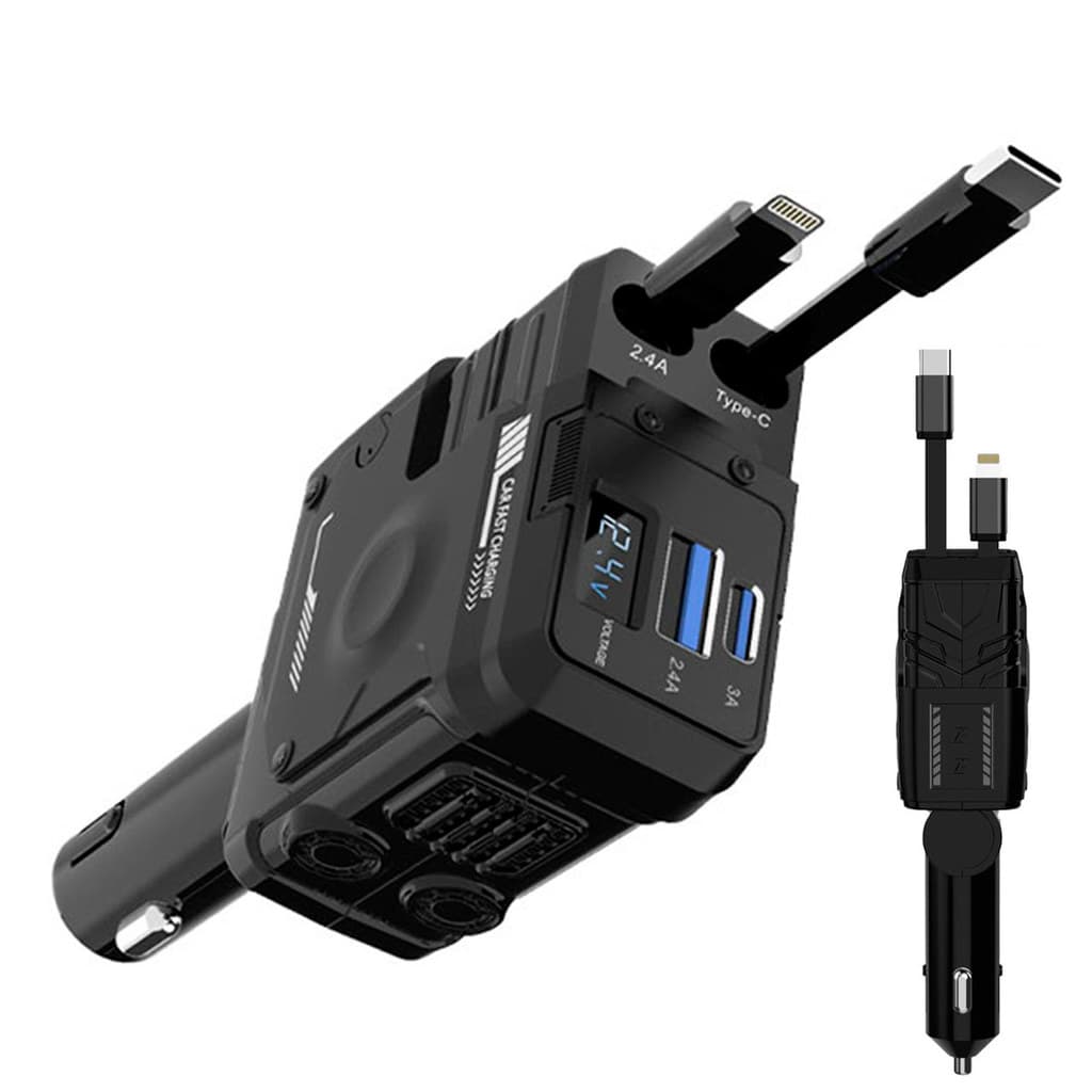 Carregador Auotmotivo USB Turbo Carro Caminhao Caminhonete Carreta Tela Inteligente Carregamento Rapido Tablet Celular