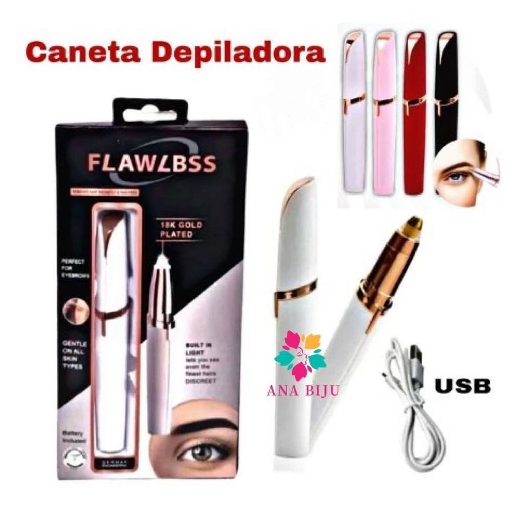 Caneta Depiladora Para Sobrancelhas,Nariz, Buçu, Elétrica Recarregável USB-INLIS ANA