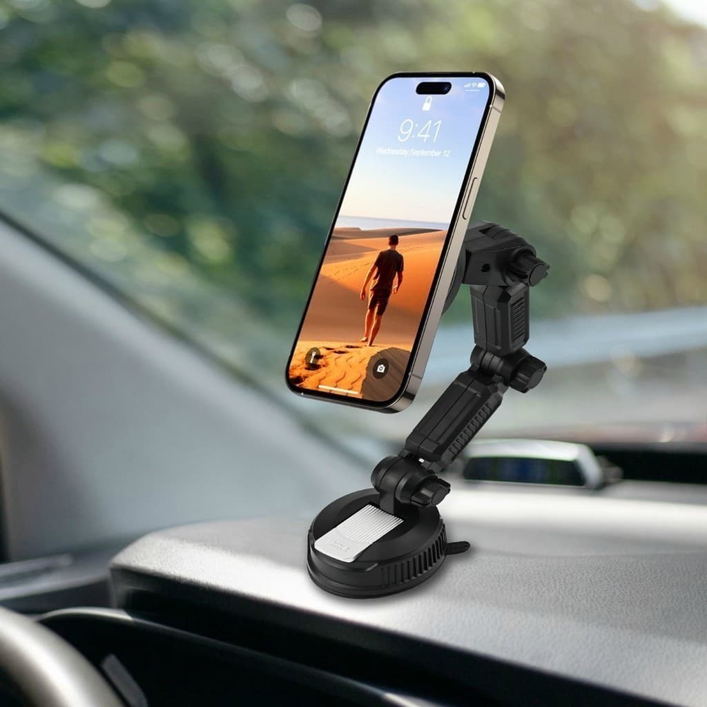 Suporte Magnético de Celular com Ventosa Forte 360° para Carro Caminhão Painel Para-brisa Universal GPS