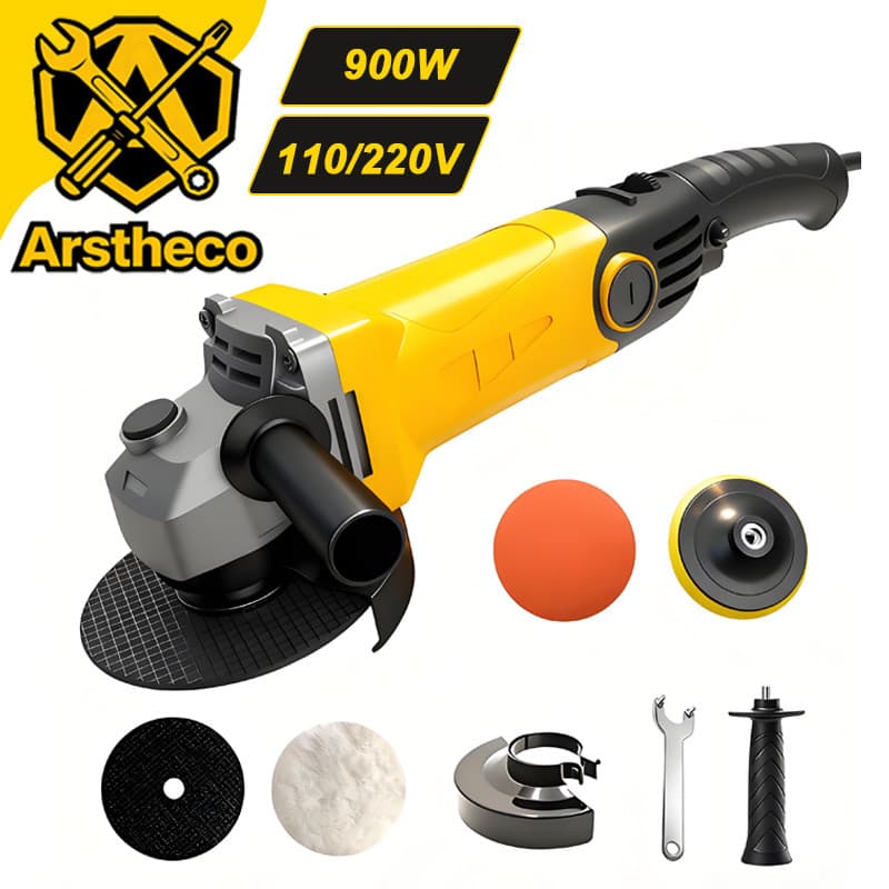 Lixadeira Esmerilhadeira Angular 900w 4.1/2 110v ou 220v Multifunções 6 Velocidades