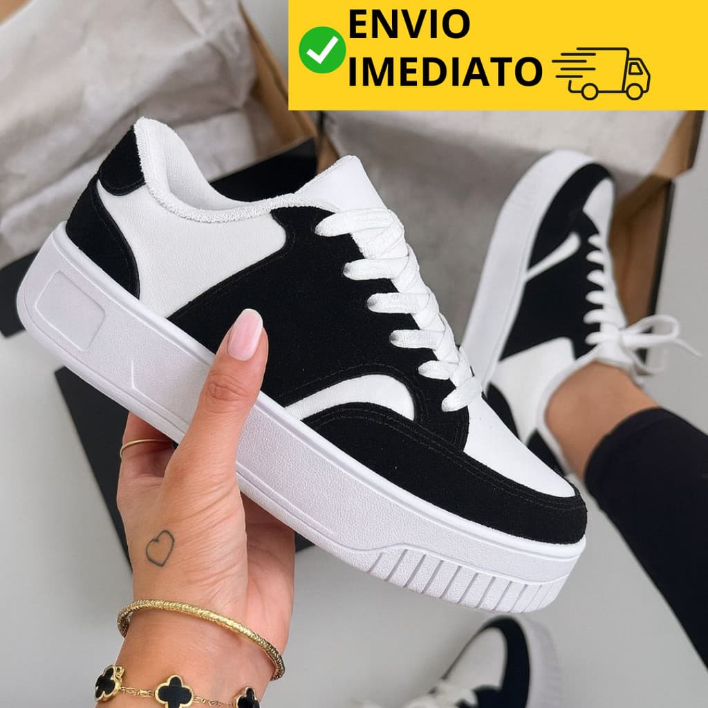 Tênis Casual Feminino Macio Confortável Academia Leve Preto Rosa Cinza Azul Passeio Sapato New B Envio em 24Hs