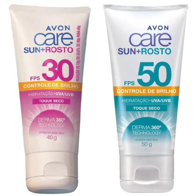 CARE SUN PROTETOR SOLAR FACIAL FPS 30 / FPS 50 / OU KIT 40G AVON