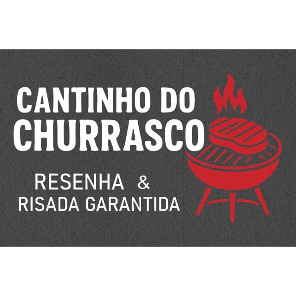 Tapete Personalizado para Porta, Banheiro, Sala e Entrada – Antiderrapante 60x40 cm – “Cantinho do Churrasco”