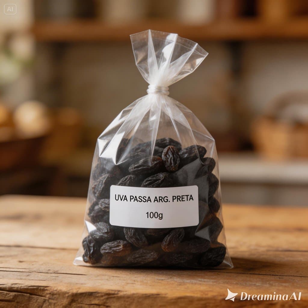 Uva Passa Preta Argentina Natural Doce Sem Semente Ideal Para Receitas Lanches Saudáveis