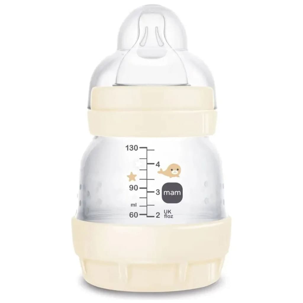 MAMADEIRA MAM EASY START 130ML NEUTRA BICO SKINSOFT ANTICOLICA  BEBÊ AUTOESTERLIZAVEL C/PROTEÇÃO