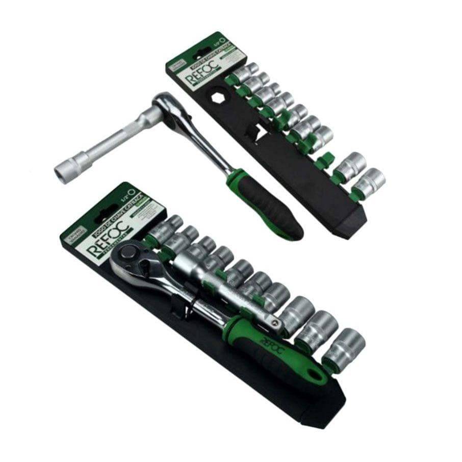 Ferramenta Jogo de Chave Catraca Reversível 1/2" 12 Peças