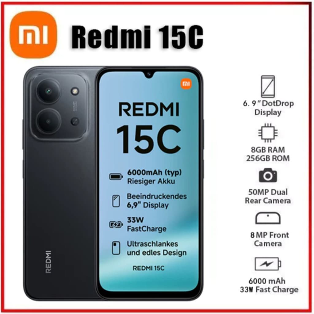 Smartphone Xiaomi Redmi 15c  256gb  Novo  Global Original