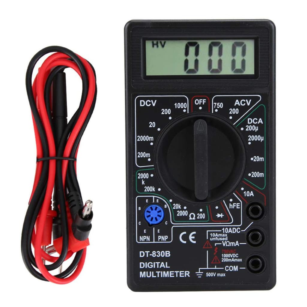 Multímetro Digital DT-830B LCD Tensão Corrente Resistência
