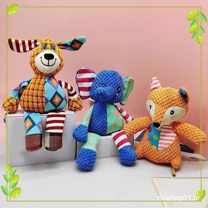 Brinquedo de Cachorro Cão de Pelúcia de Pelúcia de Voz de Brinquedo Resistente à Mordida Corgi Teddy Pet Pequeno Cão Shi